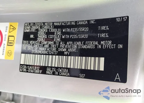 2017 Lexus Rx 350 z USA, uszkodzony, nr VIN 2T2BZMCA9HC124727